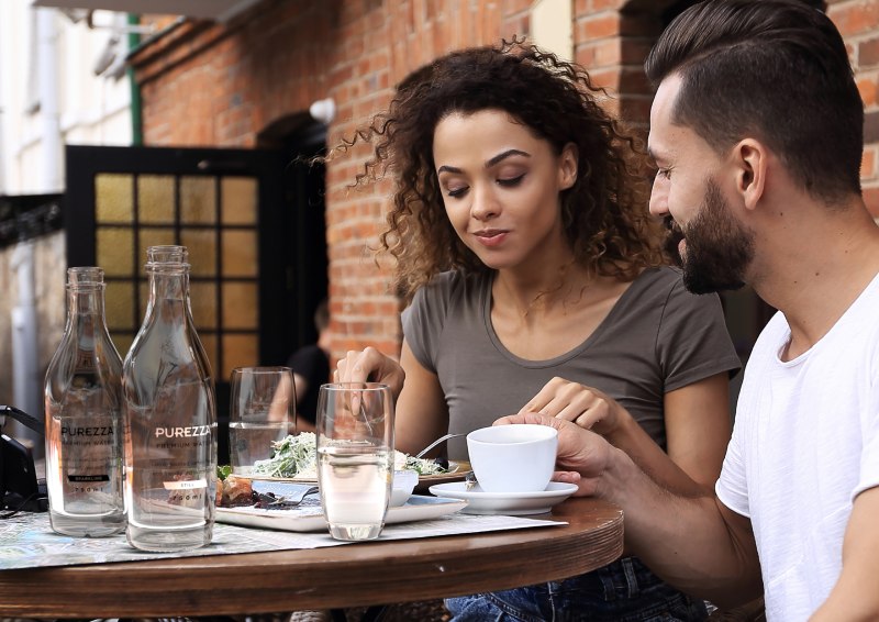 Premium guest experience with on‑tap pure water in a restaurant setting